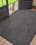 Color&Geometry Ultra Thin Indoor Door Mat 32"x48", Non Slip Rubber Backed Dirt by COLORG