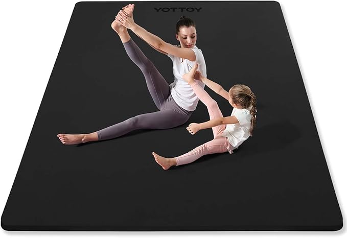 YOTTOY Large Yoga Mat, Extra Wide TPE Exercise Mat, Non-Slip Workout Mat by YOTTOY