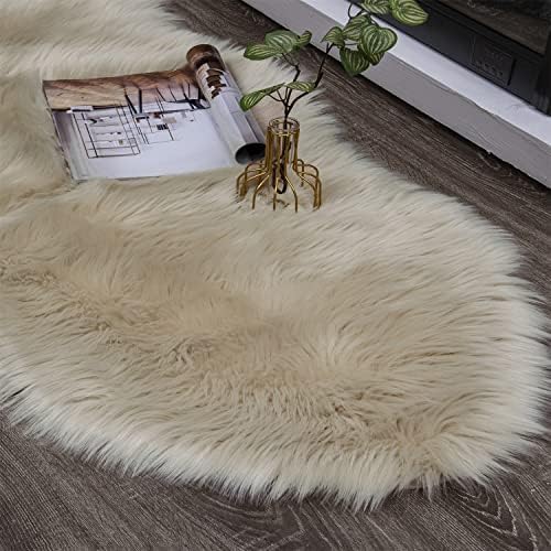 EasyJoy Ultra Soft Fluffy/Fuzzy Shaggy Area Rug Faux Fur Chair Cover Seat Pad - Image 6