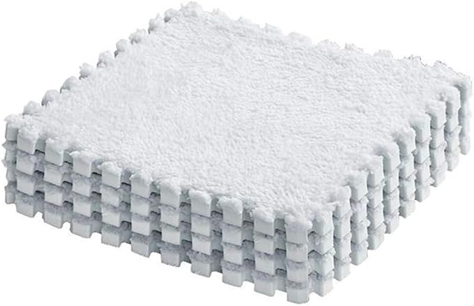 Smabee Interlocking Carpet Shaggy Soft EVA Foam Mats Fluffy Area Rugs - Image 5