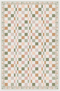 GarveeHome 5x7 Checkered Rug for Nursery Room Modern Bordered Colorful Accent by GarveeHome