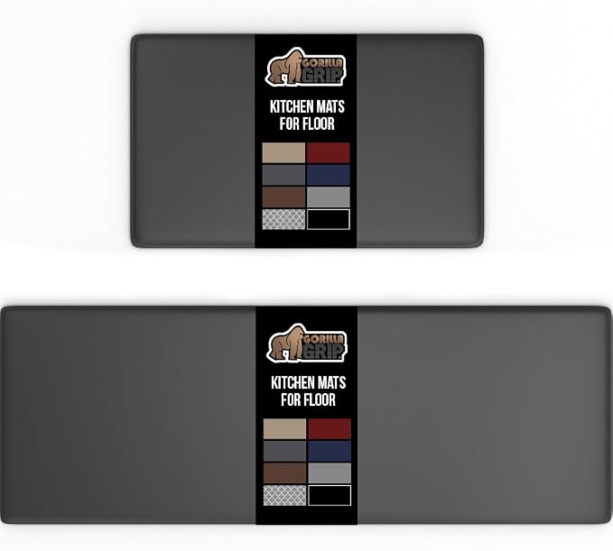 GORILLA GRIP 2 Pack Comfortable Cushioned Kitchen Mats by Unknown
