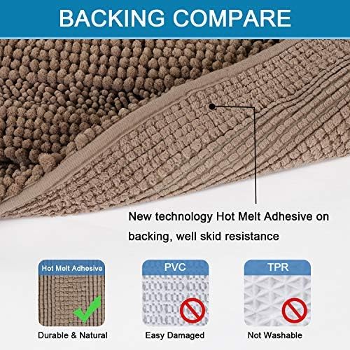 H.VERSAILTEX Bathroom Rugs Bath Rug Set 2 Piece Bathroom Contour Rug Toilet Mat - Image 4