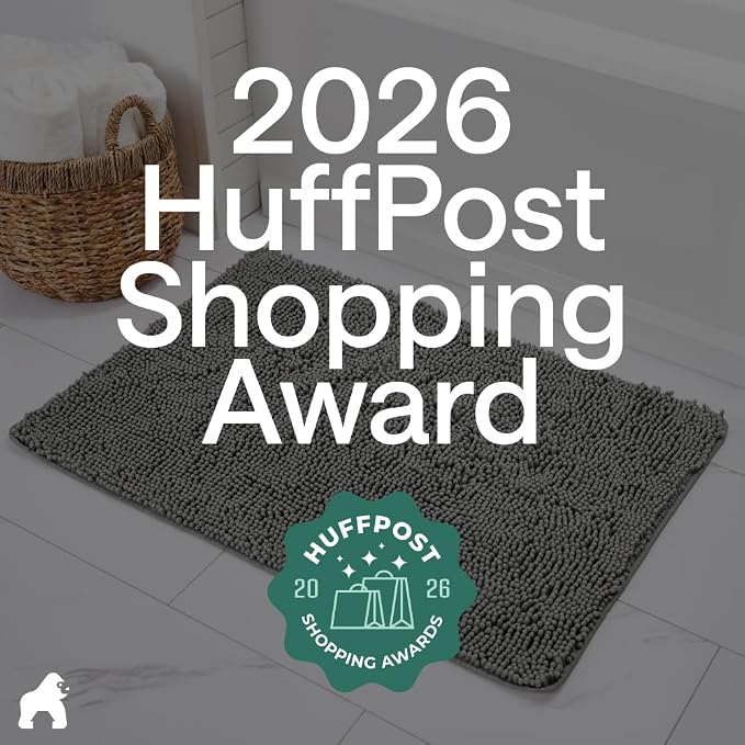 GORILLA GRIP Bath Rug Mat 60x17, Thick Soft Absorbent Chenille, Quick Dry - Image 6