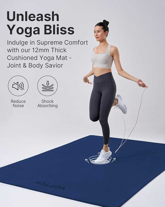 YOTTOY Large Yoga Mat, Extra Wide TPE Exercise Mat, Non-Slip Workout Mat - Image 7