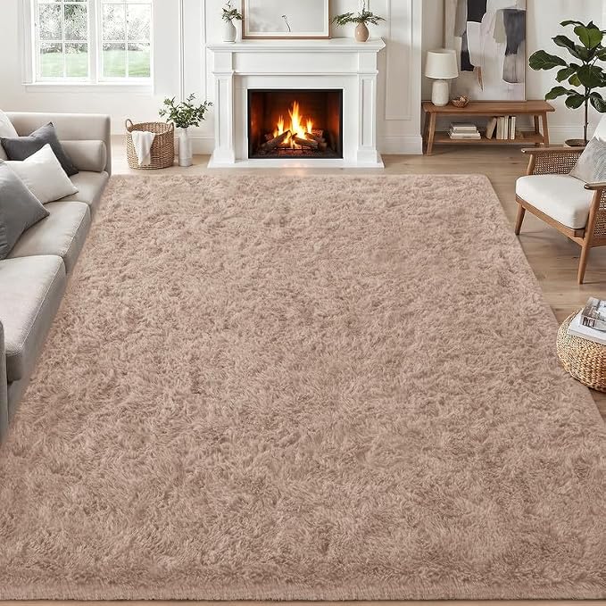 Area Rug for Living Room Bedroom: 4x6 Soft Fluffy Shag Rugs Upgrade Non-Slip - Image 2