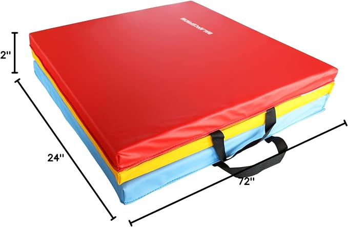 BalanceFrom 6x2 Feet 3-Panel Folding Gymnastics Mat – 2-Inch Thick Pad - Image 10