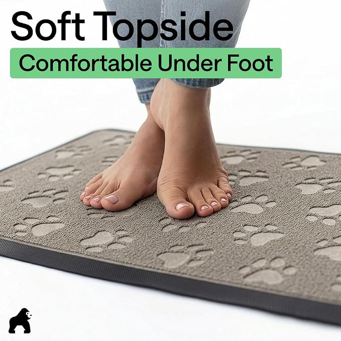 GORILLA GRIP 100% Waterproof All-Season WeatherMAX Doormat, US Designed Natural - Image 8