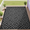 RURALITY Outdoor Rugs 6x9 Feet for Patios Clearance, Plastic Straw Waterproof by RURALITY