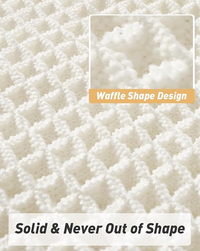 AMOAMI Waffle Runner Rug Super Absorbent Non Slip Bath Mats - Image 5