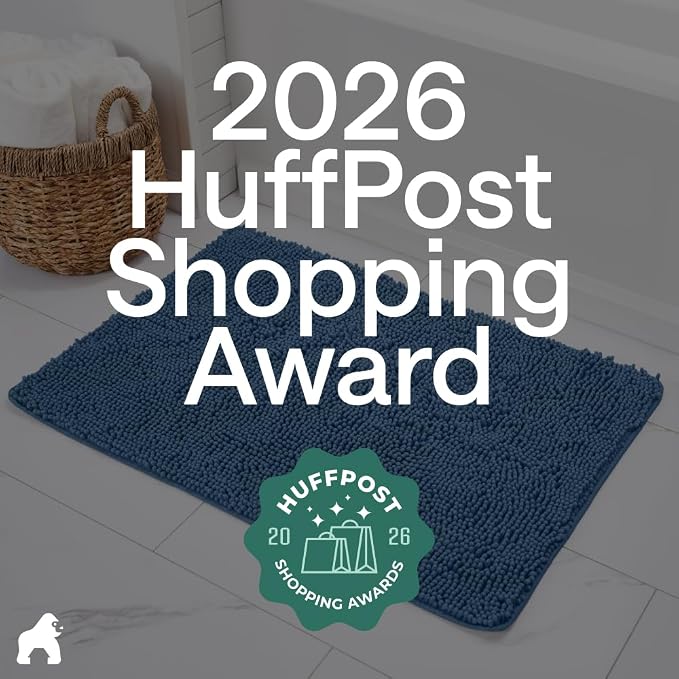 GORILLA GRIP Bath Rug Mat 44x26, Thick Soft Absorbent Chenille, Quick Dry - Image 6