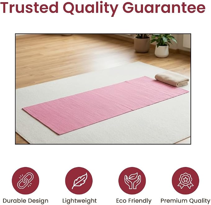LFH Home Handmade Cotton Yoga Mat Cotton Rug picnic mat - Image 7