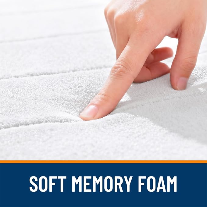 OLANLY Memory Foam Bath Mat 59x35, Super Soft Absorbent Bathroom Rugs, Quick Dry - Image 5
