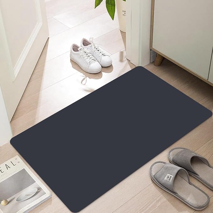 Ultra Thin Door Mat Indoor Entrance, 1/10 in Thin Door Mats by LYGLIGH