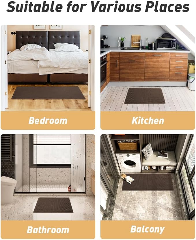 Upgraded Waffle Runner Rug Super Absorbent Non Slip Bath Mats - Image 6