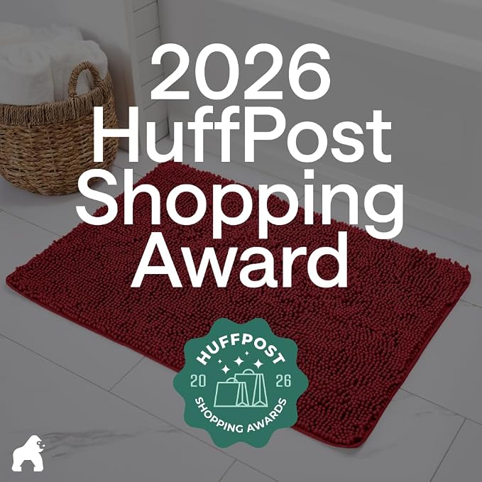 GORILLA GRIP Bath Rug Mat 30x20, Thick Soft Absorbent Chenille, Quick Dry - Image 6
