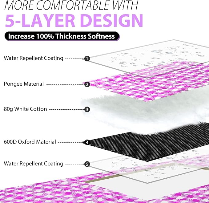 ZAZE Picnic Blanket Waterproof Sandproof, Big XL Outdoor Blankets - Image 3
