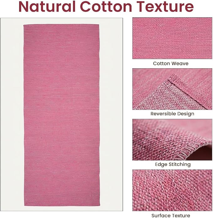 LFH Home Handmade Cotton Yoga Mat Cotton Rug picnic mat - Image 6