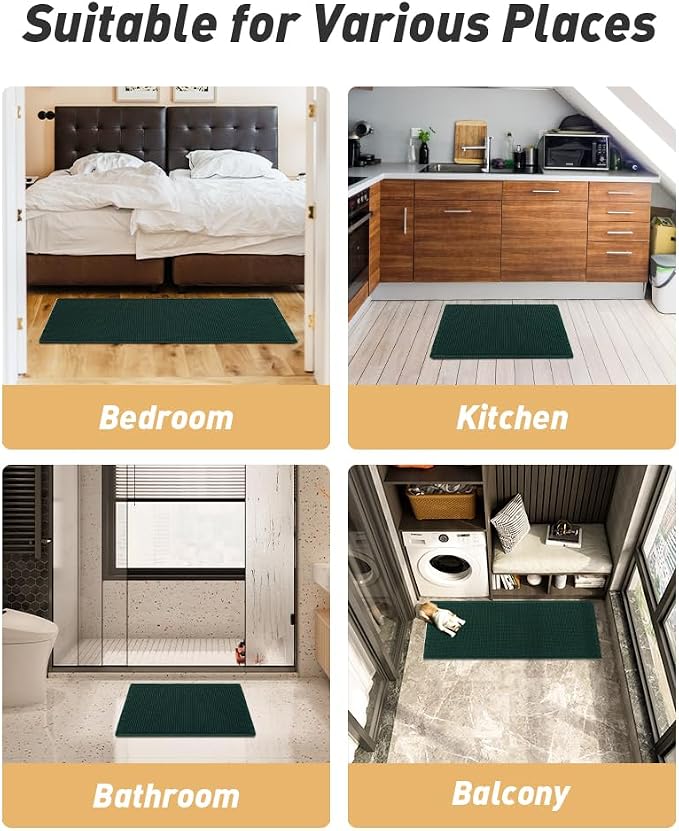 Upgraded Waffle Runner Rug, Super Absorbent Non Slip Bath Mats - Image 6