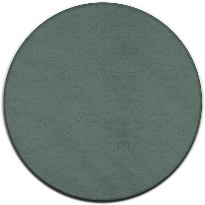Machine Washable Modern Round Area Rug, Room Sofa Yoga Soft Round Carpet by Meaudiwes