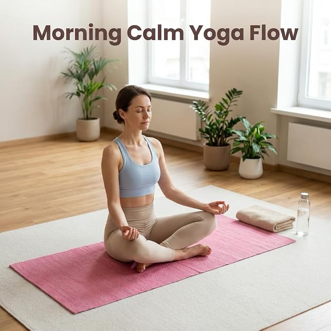 LFH Home Handmade Cotton Yoga Mat Cotton Rug picnic mat - Image 5