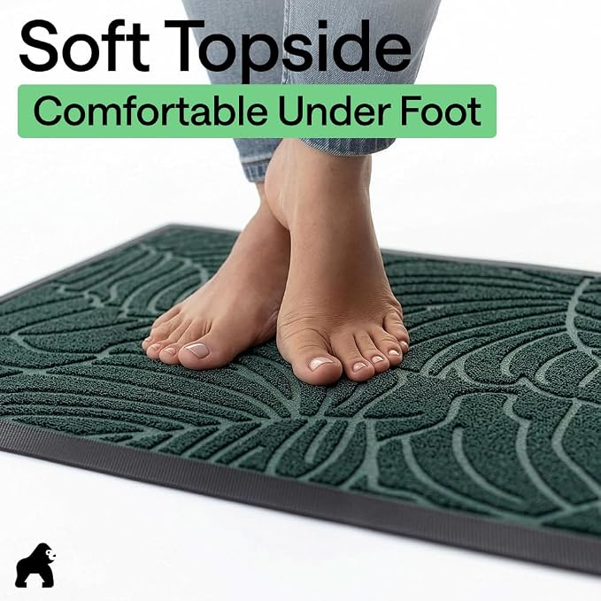 GORILLA GRIP 100% Waterproof All-Season WeatherMAX Doormat US Designed Natural - Image 9