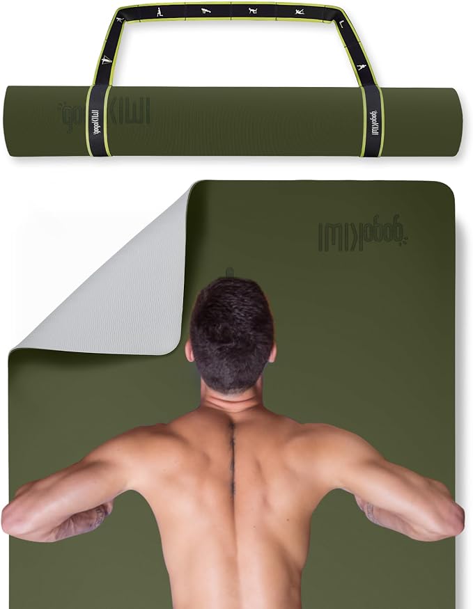 Gogokiwi Extra Wide Yoga Mat for Men Women Non Slip Fitness & Exercise Mat by Gogokiwi