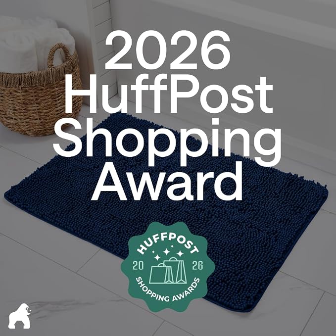 GORILLA GRIP Bath Rug Mat 44x26, Soft Absorbent Chenille, Quick Dry Microfiber - Image 6