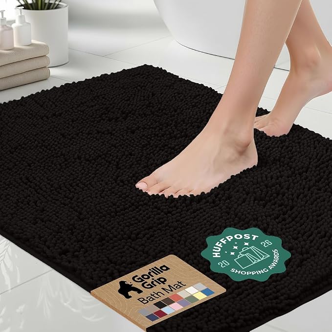 GORILLA GRIP Bath Rug Mat 44x26, Thick Soft Absorbent Chenille, Quick Dry by Unknown