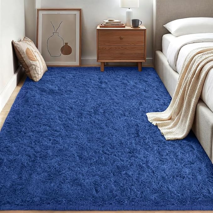 Area Rug for Living Room Bedroom: 5x7 Soft Fluffy Shag Rugs Upgrade Non-Slip - Image 4