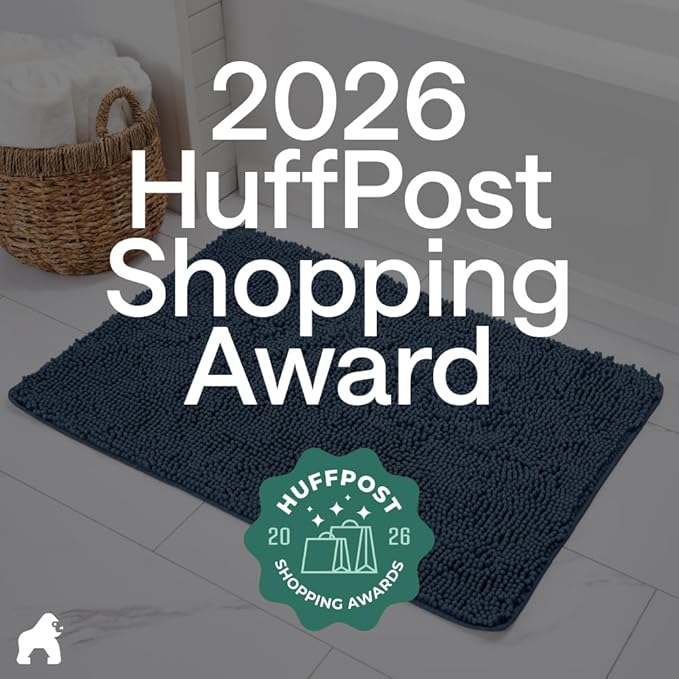 GORILLA GRIP Bath Rug Mat 30x20, Thick Soft Absorbent Chenille, Quick Dry - Image 6