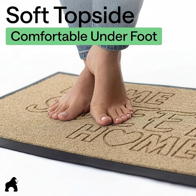 GORILLA GRIP 100% Waterproof All-Season WeatherMAX Doormat 35x23, US Designed - Image 8