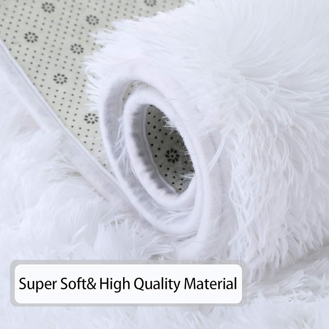 Andecor Soft Fluffy Bedroom Rugs, 5 x 8 Feet Indoor Shaggy Plush Area Rug - Image 7
