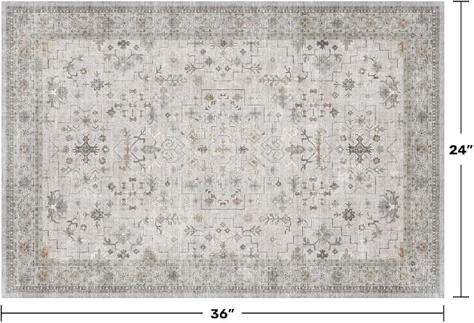 Washable 2x3 Throw Rugs for Entryway, Front Door Mat, Low Pile Non-Slip Small - Image 2