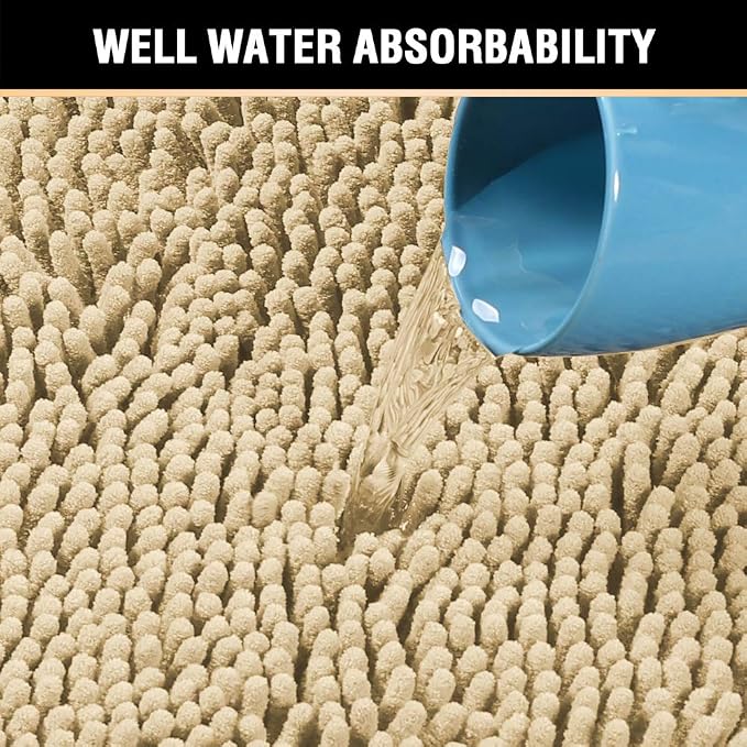 H.VERSAILTEX Ultra Soft Texture Chenille Plush Bath Rugs Floor Mats, Hand - Image 5