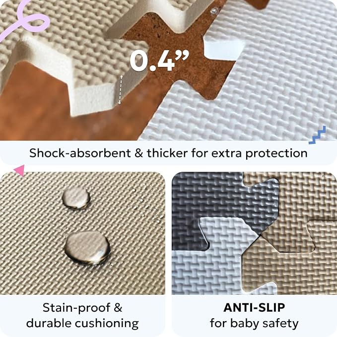 MioTetto Baby Play Mat, Comfortable Playtime Mat – Portable Foam Floor Tiles - Image 4