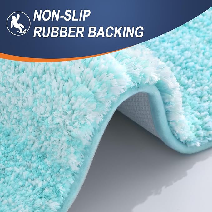 OLANLY Luxury Toilet Rugs U-Shaped 24x20, Extra Soft and Absorbent Microfiber - Image 5