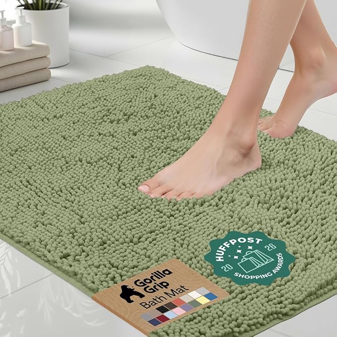 GORILLA GRIP Bath Rug Mat 44x26, Soft Absorbent Chenille, Quick Dry Microfiber by Unknown