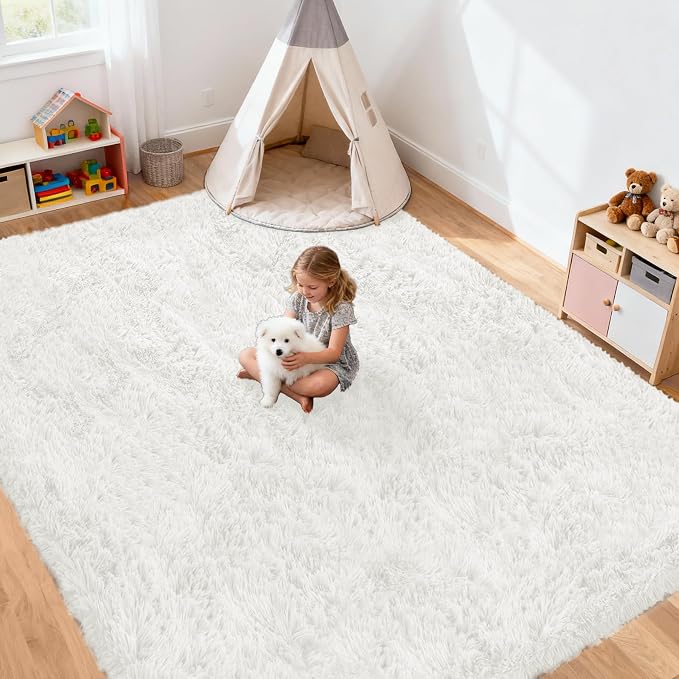8x10 Area Rug for Living Room: Ultra Soft Fluffy Rug Modern Large Thicked Shag - Image 3