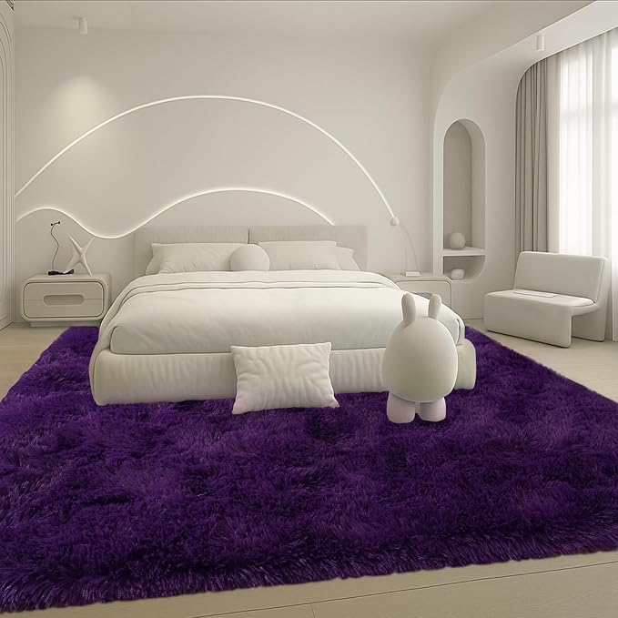 6x9 Rugs for Living Room, Rug for Bedroom, Plush Fluffy Carpet, Non-Slip - Image 4