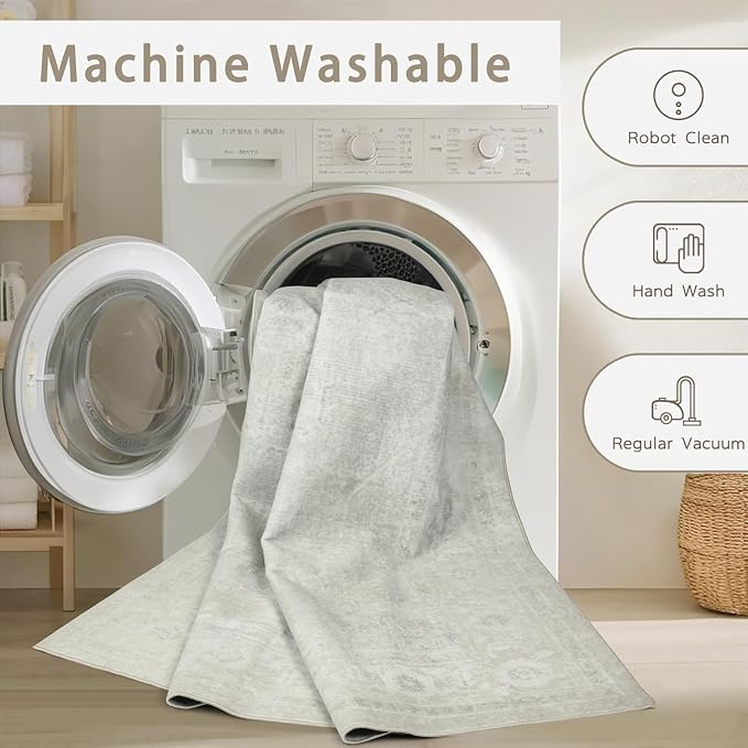 Srugn Washable Rugs 6x9 Area Rugs - Image 4