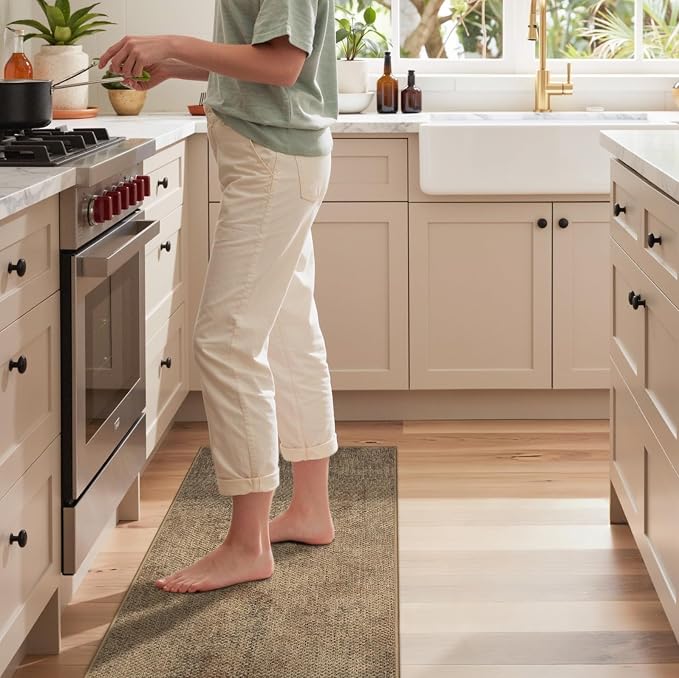 GENIMO Kitchen Mats for Floor, Washable Absorbent Runner Rugs for Kitchen by GENIMO