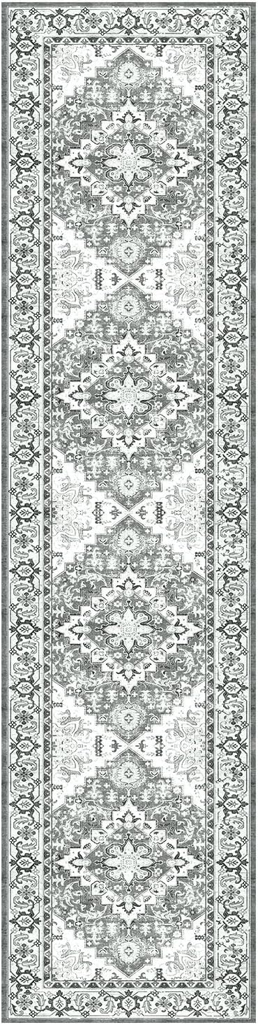 Lessymo Runner Rug for Hallway 2 x 8, Machine Washable Area Rugs Boho Faux Wool - Image 9