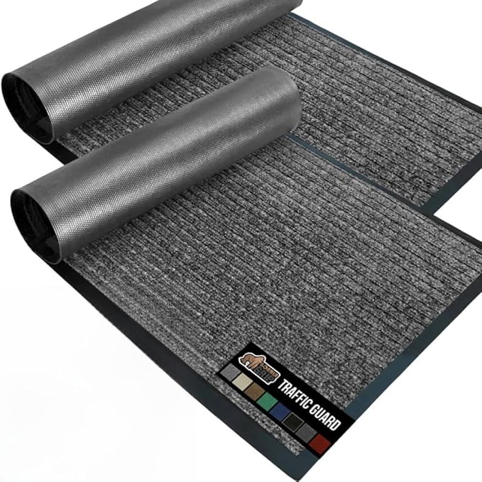 GORILLA GRIP Waterproof Traffic Guard Door Mat, 2 Pack Heavy Duty Entryway Mats by Unknown
