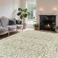 Vintage Light Green Living Room Rug, 6x9 Washable Area Rugs by Unknown