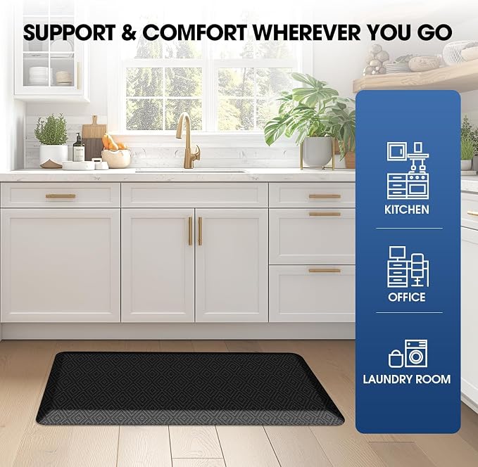 Mattitude Kitchen Mat Cushioned Anti-Fatigue Floor Mat Water Resistant Non-Slip - Image 7