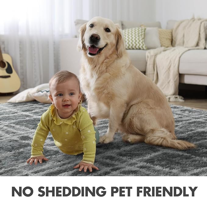 Shag Rugs for Bedroom Living Room, Tie-Dyed Ultra Soft Fluffy Furry Area Rugs - Image 6