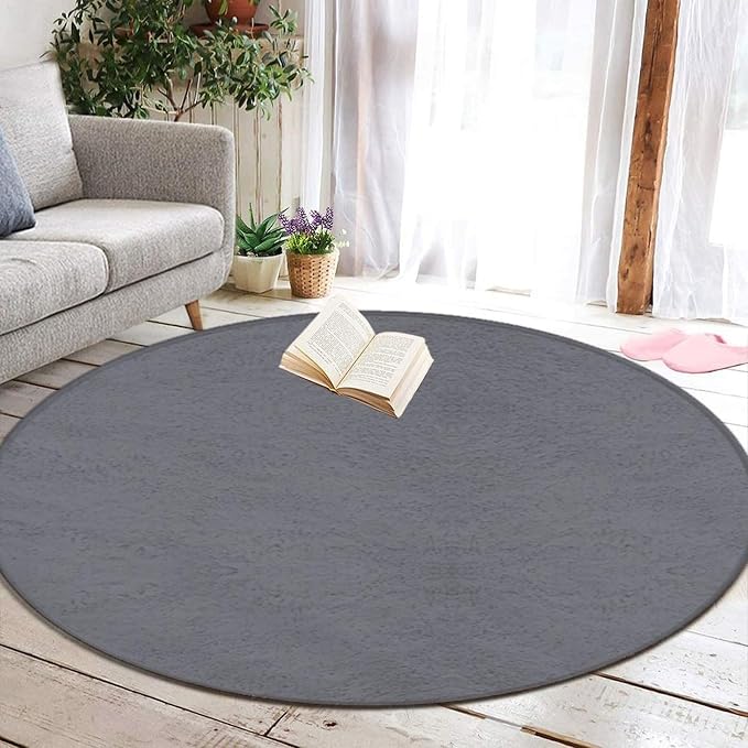 Large Round Area Rug Home Decor Modern Bathroom Rug Kitchen Office Circle Rug - Image 5