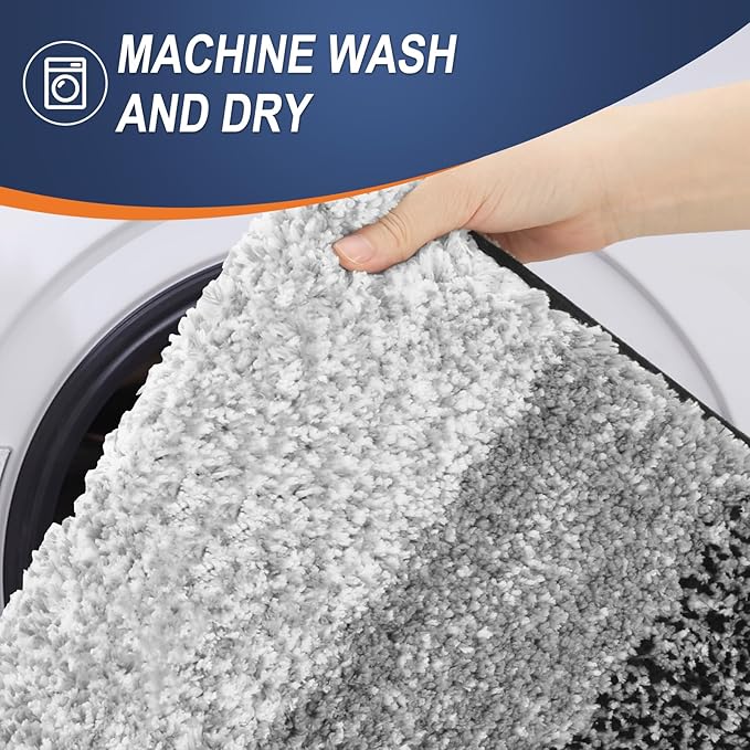 OLANLY Bathroom Rugs Mat 30x18, Extra Soft Absorbent Microfiber Bath Rugs - Image 6