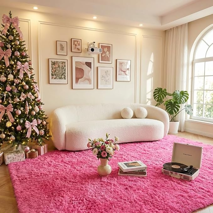 Mugorn Hot Pink Fluffy Soft Rugs - Image 9
